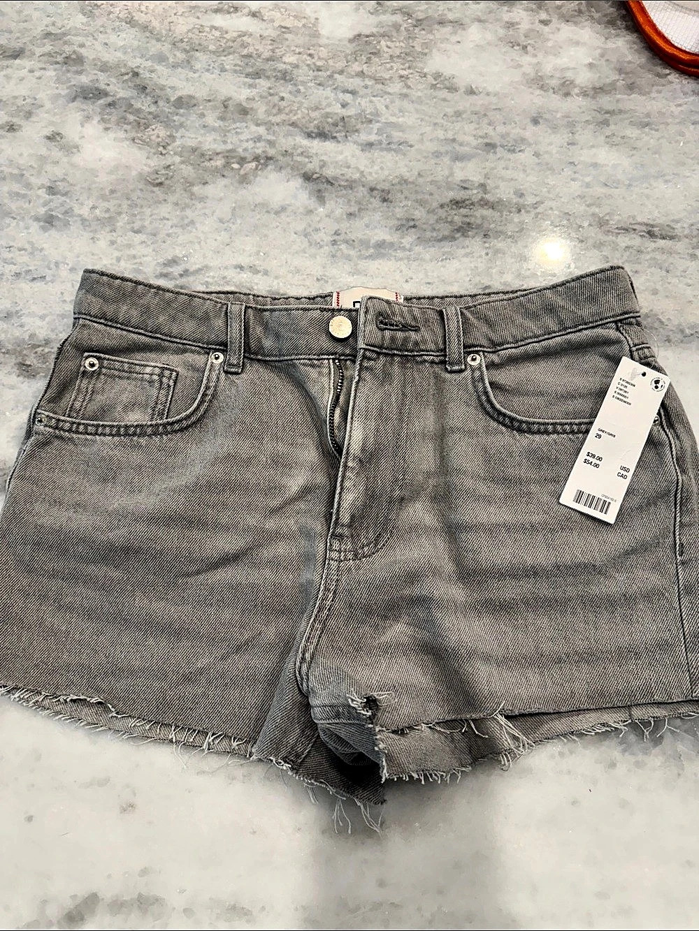 BDG Women's Gray Denim Cutoff Shorts Waist 29 NWT